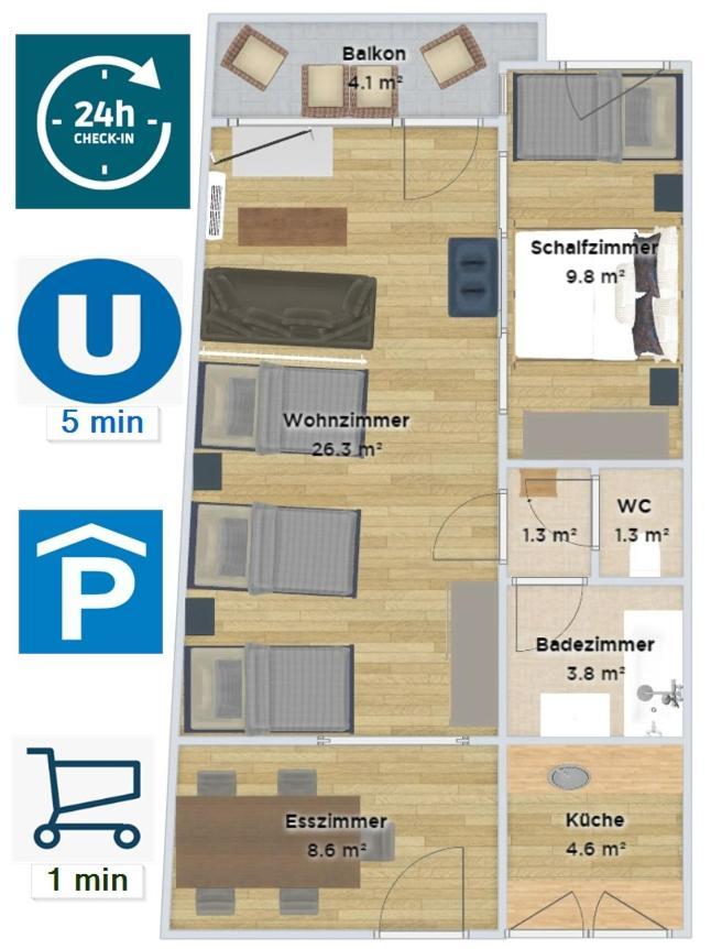 Aspern Nationalpark Apartment Wenen Buitenkant foto